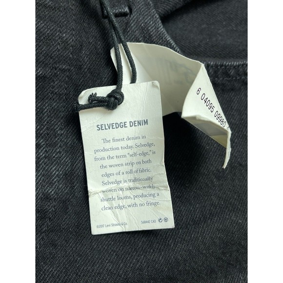 $188 Levi's 501 Jeans 27x28 Made & Crafted Selvedge High Rise Skinny Embroidered - Picture 5 of 15